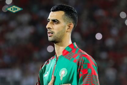 يوسف بلعمري لاعب الرجاء الرياضي ومنتخب المغرب قبل مباراة إفريقيا الوسطى بتصفيات كأس إفريقيا 2025 - 12 أكتوبر 2024 - X/@RCAofficiel