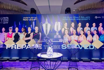 من مراسم حفل قرعة رابطة محترفات التنس بالرياض - 29 أكتوبر 2024 - X/WTAFinalsRiyadh