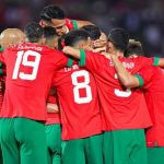 لاعبو منتخب المغرب يحتفلون بتسجيل هدف في مرمى إفريقيا الوسطى بتصفيات كأس إفريقيا 2025 - 15 أكتوبر 2024 - X/@EnMaroc