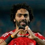 حسين الشحات مهاجم الأهلي يحتفل بتسجيل هدف في مرمى الزمالك بالدوري المصري - 13 يونيو 2023 - Reuters