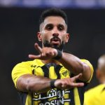 صالح الشهري مهاجم الاتحاد يحتفل بتسجيل هدف في مرمى الأهلي بالدوري السعودي - 31 أكتوبر 2024 - X/@SPL