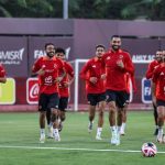 لاعبو الأهلي في التدريبات استعداداً لمواجهة العين الإماراتي - 26 أكتوبر 2024 - X/AlAhly