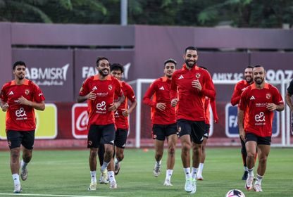 لاعبو الأهلي في التدريبات استعداداً لمواجهة العين الإماراتي - 26 أكتوبر 2024 - X/AlAhly