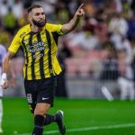 الفرنسي كريم بنزيما قائد نادي الاتحاد السعودي يحتفل بهدفه في شباك التعاون - 29 أغسطس 2024 - X/ittihad