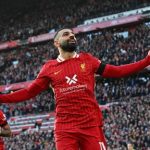 المصري محمد صلاح نجم ليفربول الإنجليزي يحتفل بهدفه في شباك تشيلسي في الدوري الإنجليزي الممتاز - 20 أكتوبر 2024 - X/@LFC