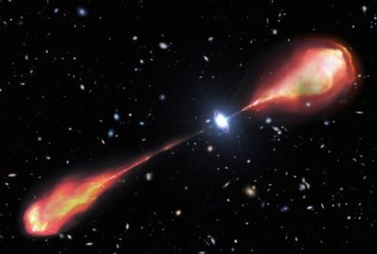 علماء فلك يكتشفون أضخم "نفاث راديوي" في الكون المبكر - The Astrophysical Journal Letters